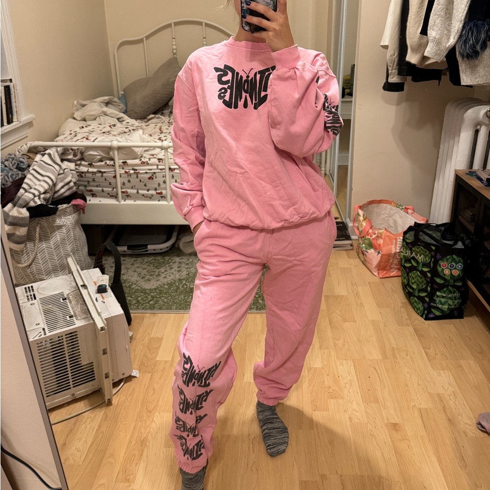 Pink Sweat Set Size Small